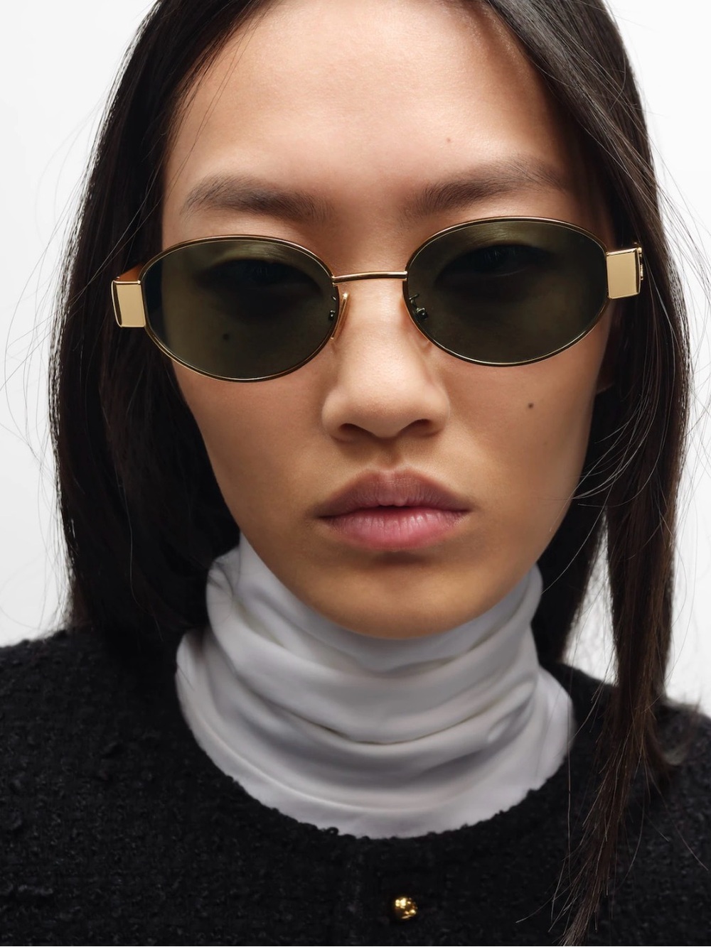 AUTHENTIC! Celine Triomphe Gold Frame Sunglasses - Picture 3 of 9